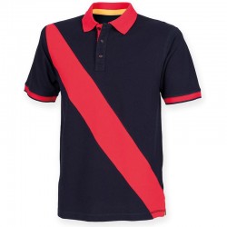 Plain 100% Cotton KIDS DIAGONAL STRIPE HOUSE PIQUE POLO SHIRT Front Row 200 GSM